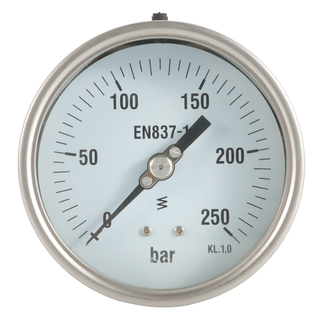 YN100安全玻璃不銹鋼壓力表